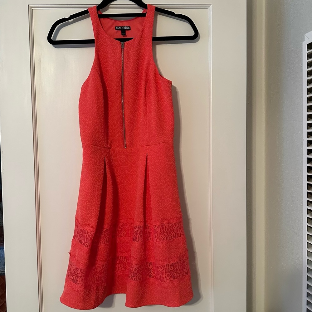 Express Pink Sleeveless Knee Length Dress - Size 2